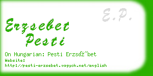 erzsebet pesti business card